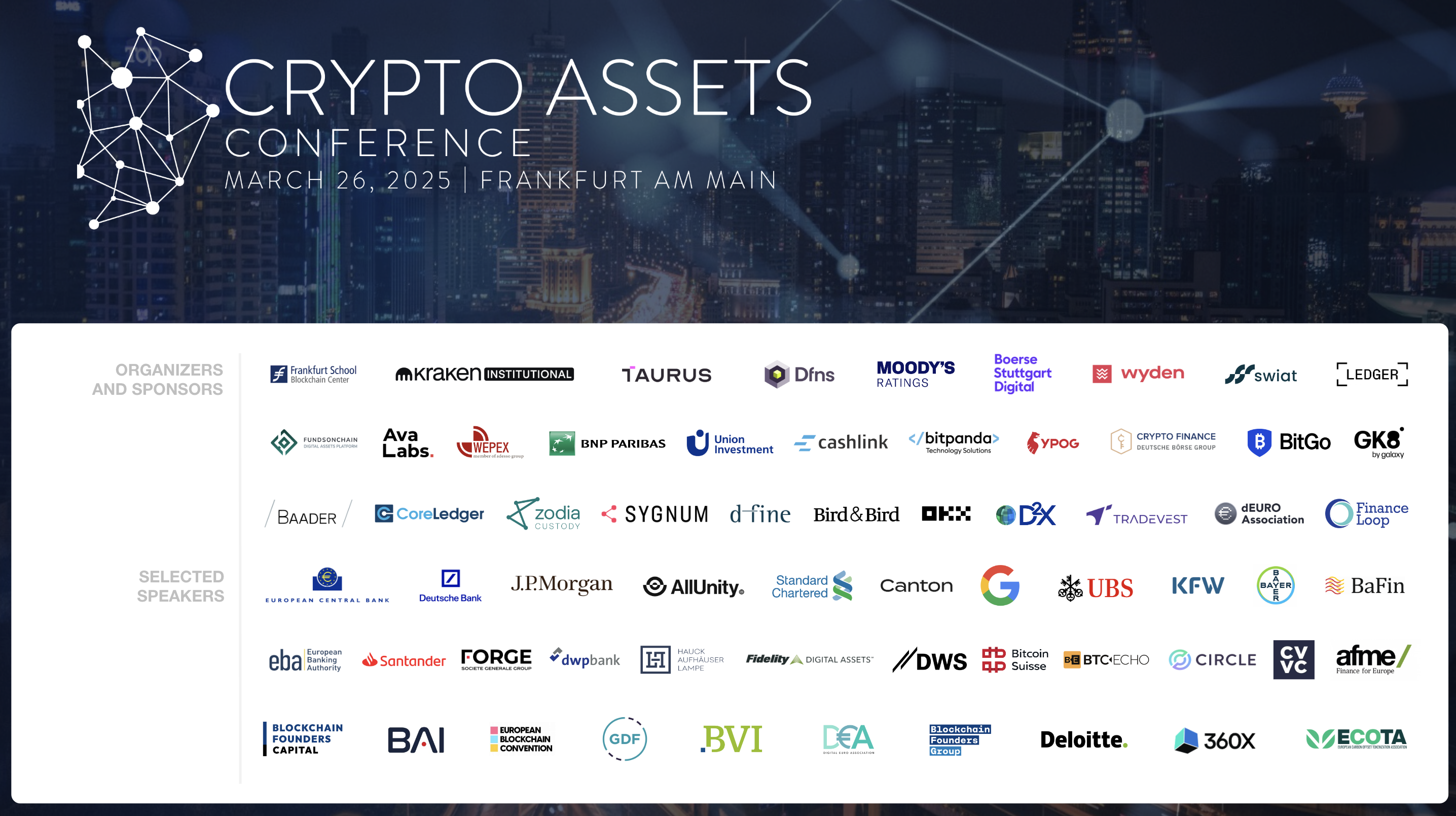Agenda - CAC25A - Crypto Assets Conference on March 26, 2025 -  Frankfurt/Main